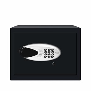ozone digital safe  1594 litre  electronic combination lock key  black metal portable safe  safilo digital -11