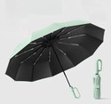Ozoy UV Protect 3 Fold Travel Windproof Automatic Men,Women,Kids,Girls,Boys, Rain Sun Umbrella (Green, Black)