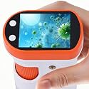 OZSTAR Microscope for Kids 1000x Magnification, 2.4-inch ScreenPocket Microscope with Photo and Video Recording (with Slide Kit) Portable Educational Gift