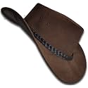Oztrala Hat Suede Leather Cowboy Men Women Australian Outback Western Aussie Black Brown HL32 Flinders