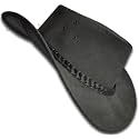 Oztrala Hat Suede Leather Cowboy Men Women Australian Outback Western Aussie Black Brown HL32 Flinders