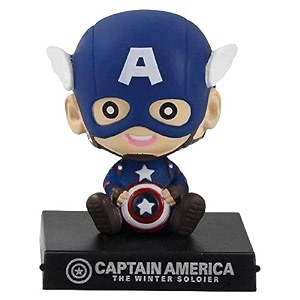 ozzo plastic captain america bobblehead action figure toy  pvc action figurine  model super hero toys bobble head captain america pack of 1 0101 multicolor