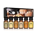P&amp;J Trading Bakery Set of 6 Fragrance Oils - Pumpkin Pie, Cupcake, Sugar Cookies, Coffee Cake, Snickerdoodle, Gingerbread Candle Scents, Soap Making, Diffuser Oils