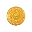 P.C Chandra Jewellers 24KT 999 Yellow Gold Rose-Inscribed Foil Coin - 0.05 Gram