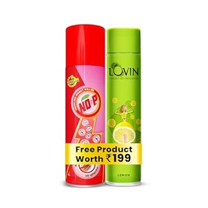 no-p cockroach killer spray  crawling insect killer spray  instant kill  bedbugscockroach ants spiders termites lizards worms white ants  425ml  with free fragrance lemon 125ml pack of 2
