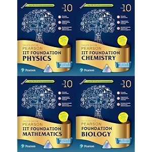 pearson - trishna39s class 10th foundation jeeneet - physics  chemistry  maths  biology - set of 4 books - with qr for online resources - for 2025 exams english medium
