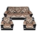 17 Pc Cotton Ambi Printed Sofa Cover Set of 5 Seater (3+1+1) with Cushion Cover 16x16 Set of 5 - Wine, Purple,White