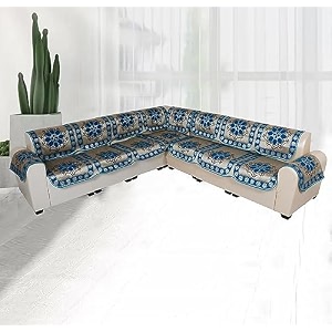 sofa covers for l shape sofa set 7 pcs sofa slipcovers for 3  3 seaters sectional chaise slipcover blue