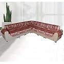 Sofa Covers for L Shape Sofa Set. 7 Pcs Sofa Slipcovers for 3 + 3 Seaters Sectional Chaise Slipcover Pink