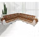 Sofa Covers for L Shape Sofa Set. 7 Pcs Sofa Slipcovers for 3 + 2 Seaters Sectional Chaise Slipcover Mustard