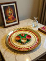 P A HEALTH AND FITNESS Puja Thalposh , Saadi, occasions ,Thalicover ,for thali decoration Wool