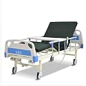 P.M.P.S.? Motorized Fowler Hospital Bed -2 Functions (Head Elevation & Knee Rest/elevations) with Al Collapsible Side Guard Rails, Dinning Board & Mattress DIY - Self Installation