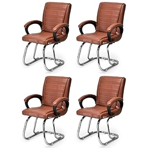 comfortable seating solution for offices waiting rooms and homes without wheel chair indoor amp outdoor chair 4 brown double pipe chrome steel frame