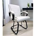 Comfortable Seating Solution for Offices, Waiting Rooms, and Homes Without Wheel Chair Indoor &amp; Outdoor Chair (1, White, Powder Coated Double Pipe Frame)