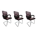 P P CHAIR Comfortable Seating Solution for Offices, Waiting Rooms, and Homes Without Wheel Chair Indoor &amp; Outdoor Chair (3, Coffee, S Type Frame)