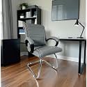 Comfortable Seating Solution for Offices, Waiting Rooms, and Homes Without Wheel Chair Indoor &amp; Outdoor Chair (1, Grey, S Type Frame)