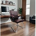 Comfortable Seating Solution for Offices, Waiting Rooms, and Homes Without Wheel Chair Indoor &amp; Outdoor Chair (1, Coffee, S Type Frame)