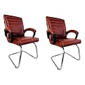 Comfortable Seating Solution for Offices, Waiting Rooms, and Homes Without Wheel Chair Indoor &amp; Outdoor Chair (2, Tan, S Type Frame)