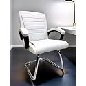 Comfortable Seating Solution for Offices, Waiting Rooms, and Homes Without Wheel Chair Indoor &amp; Outdoor Chair (1, White, S Type Frame)