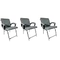 P P CHAIR Comfortable Seating Solution for Offices, Waiting Rooms, and Homes Without Wheel Chair Indoor &amp; Outdoor Chair (3, Grey, H Type Frame)