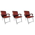 P P CHAIR Comfortable Seating Solution for Offices, Waiting Rooms, and Homes Without Wheel Chair Indoor &amp; Outdoor Chair (3, Tan, H Type Frame)