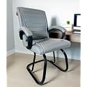 Comfortable Seating Solution for Offices, Waiting Rooms, and Homes Without Wheel Chair Indoor &amp; Outdoor Chair (1, Grey, Powder Coated Double Pipe Frame)