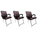 P P CHAIR Comfortable Seating Solution for Offices, Waiting Rooms, and Homes Without Wheel Chair Indoor &amp; Outdoor Chair (3, Coffee, H Type Frame)
