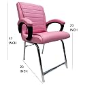 Comfortable Seating Solution for Offices, Waiting Rooms, and Homes Without Wheel Chair Indoor & Outdoor Chair (1, Pink, H Type Frame)