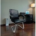 Comfortable Seating Solution for Offices, Waiting Rooms, and Homes Without Wheel Chair Indoor &amp; Outdoor Chair (1, Black, S Type Frame)
