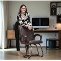 P P CHAIR Comfortable Seating Solution for Offices, Waiting Rooms, and Homes Without Wheel Chair Indoor &amp; Outdoor Chair (1, Coffee, Copper Polished)