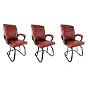 P P CHAIR Comfortable Seating Solution for Offices, Waiting Rooms, and Homes Without Wheel Chair Indoor &amp; Outdoor Chair (3, Tan, Powder Coated Double Pipe Frame)