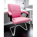 Comfortable Seating Solution for Offices, Waiting Rooms, and Homes Without Wheel Chair Indoor &amp; Outdoor Chair (1, Pink, S Type Frame)