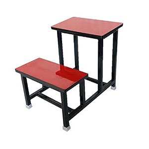 home tution school college duel desk bench for all students girls boys heavy duty frame with ply board 1 red single student small class