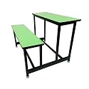 Home Tution School College Duel Desk Bench for All Students Girls Boys Heavy Duty Frame with ply Board (1, RED, Small Students Without Back)