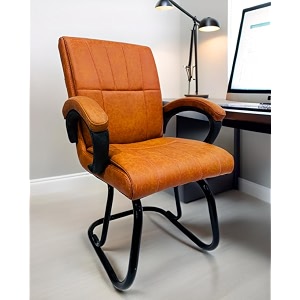 office exclusive chair heavy duty metal frame home office visitor study desk chair 1 brown powder coated double pipe iron frame
