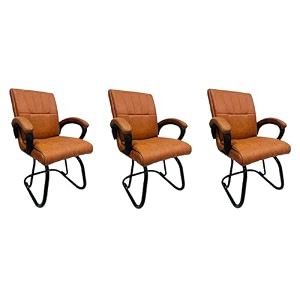 office exclusive chair heavy duty metal frame home office visitor study desk chair 3 brown powder coated double pipe iron frame