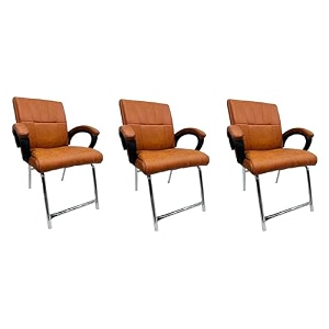 office exclusive chair heavy duty metal frame home office visitor study desk chair 3 brown h-shaped frame