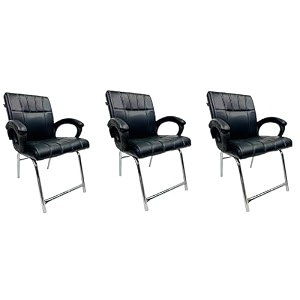 office exclusive chair heavy duty metal frame home office visitor study desk chair 3 black h-shaped frame