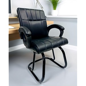 office exclusive chair heavy duty metal frame home office visitor study desk chair 1 black powder coated double pipe iron frame