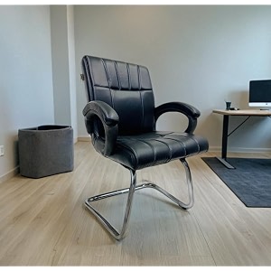 office exclusive chair heavy duty metal frame home office visitor study desk chair 1 black s- shaped frame
