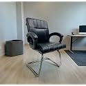 Office Exclusive Chair Heavy Duty Metal Frame Home Office Visitor Study Desk Chair (1, Black, S- Shaped Frame)