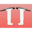 P P CHAIR Stylish Ola Set Office Revolving Visitor Chair Adjustable Chair Handle 2 Piece with (Key &amp; Bolt Free) Fit to Every Chair (Visitor (Circle Pad) Chair Handle Set, Chair Handle)