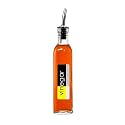 P-PLUS INTERNATIONAL Glass Oil And Vinegar Cruet 16 Oz, Olive Oil Dispenser With Stainless Steel Spout 500 ML PACK 1 Vineger Label