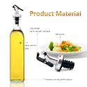 P-PLUS INTERNATIONAL Oil and Vinegar Bottle Set Olive Oil Spout Olive Oil Dispenser Olive Oil Bottle Glass Set 500ml(1 PACK GLASS VINEGAR (Reg cap))