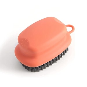 p-plus international scrub brush quality soft laundry clothes shoes scrubbing brush easy to grip household cleaning brushes pack of 1 orange