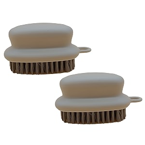 p-plus international scrub brush quality soft laundry clothes shoes scrubbing brush easy to grip household cleaning brushes pack of 2 grey