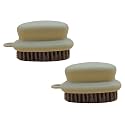 P-Plus International Scrub Brush, Quality Soft Laundry Clothes Shoes Scrubbing Brush, Easy to Grip Household Cleaning Brushes (Pack of 2, Green)