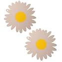P-Plus International Silicone Trivet Mat Hot Pads Non-Slip &amp; Heat Resistant Modern Sunflower Trivet Kitchen Hot Pads Placemats Kitchen Insulation Coaster (Set of 2, Pink)
