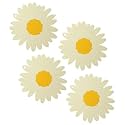 P-Plus International Silicone Trivet Mat Hot Pads Non-Slip &amp; Heat Resistant Modern Sunflower Trivet Kitchen Hot Pads Placemats Kitchen Insulation Coaster (Set of 4, White)
