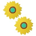 P-Plus International Silicone Trivet Mat Hot Pads Non-Slip &amp; Heat Resistant Modern Sunflower Trivet Kitchen Hot Pads Placemats Kitchen Insulation Coaster (Set of 2, Yellow)